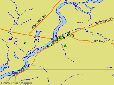 Durand, Wisconsin environmental map by EPA