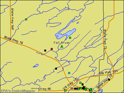 Fall River, Wisconsin environmental map by EPA