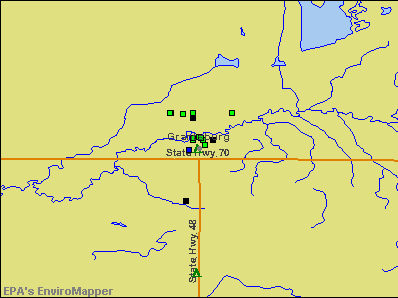 Grantsburg, Wisconsin environmental map by EPA