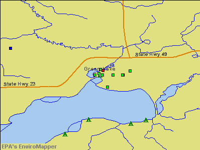 Green Lake, Wisconsin environmental map by EPA