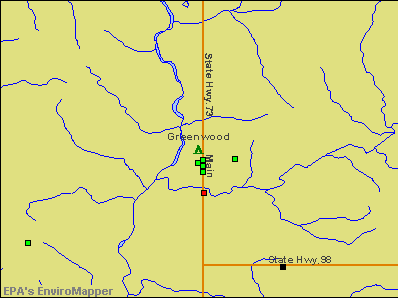 Greenwood, Wisconsin environmental map by EPA
