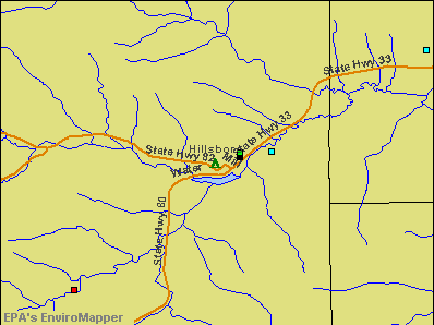 Hillsboro, Wisconsin environmental map by EPA