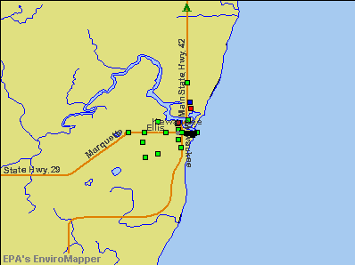 Kewaunee, Wisconsin environmental map by EPA