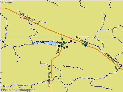 Marion, Wisconsin environmental map by EPA