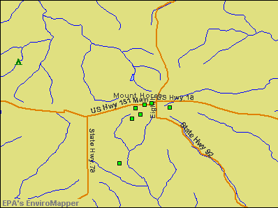 Mount Horeb, Wisconsin environmental map by EPA