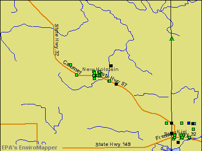New Holstein, Wisconsin environmental map by EPA