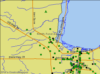 North Fond du Lac, Wisconsin environmental map by EPA
