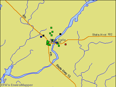 Park Falls, Wisconsin environmental map by EPA