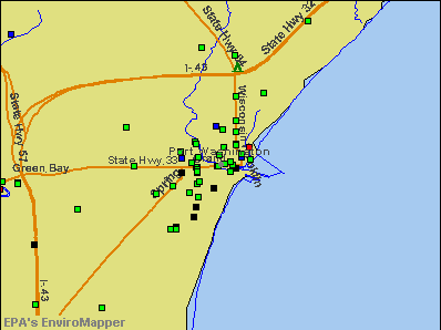 Port Washington, Wisconsin environmental map by EPA