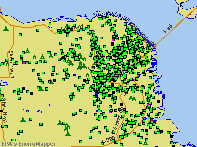 San Francisco, California environmental map by EPA