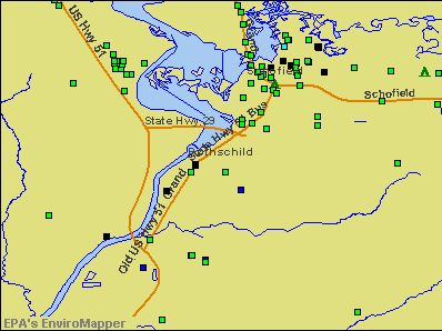 Rothschild, Wisconsin environmental map by EPA