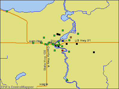 Stoughton, Wisconsin environmental map by EPA