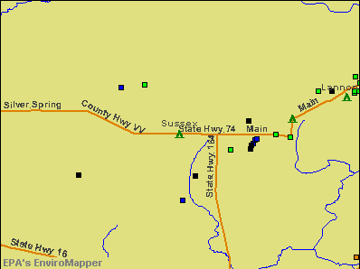 Sussex, Wisconsin environmental map by EPA