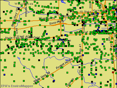 West Milwaukee, Wisconsin environmental map by EPA