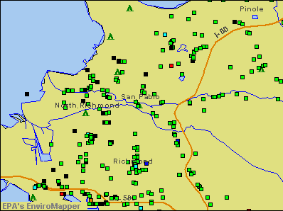 San Pablo, California environmental map by EPA