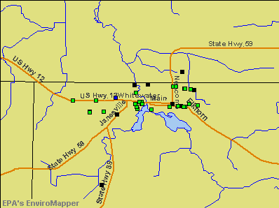 Whitewater, Wisconsin environmental map by EPA