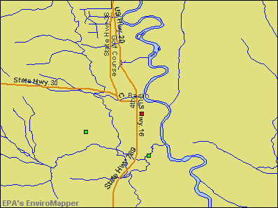 Basin, Wyoming environmental map by EPA