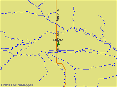Ethete, Wyoming environmental map by EPA