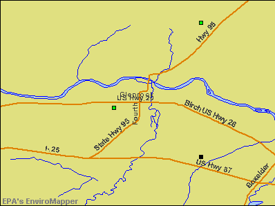 Glenrock, Wyoming environmental map by EPA