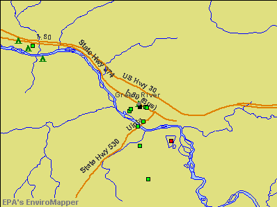 Green River, Wyoming environmental map by EPA