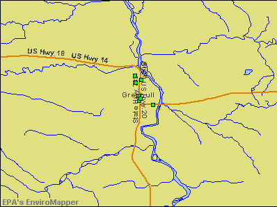 Greybull, Wyoming environmental map by EPA