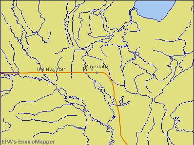 Pinedale, Wyoming environmental map by EPA