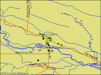 Torrington, Wyoming environmental map by EPA