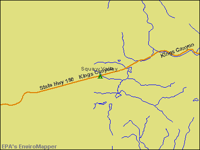 Squaw Valley, California environmental map by EPA