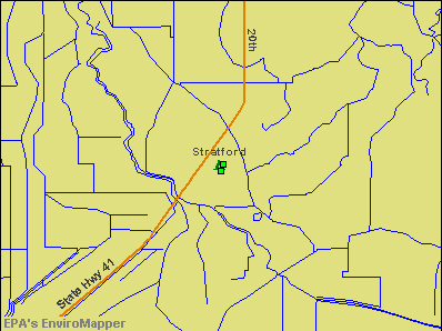Stratford, California environmental map by EPA