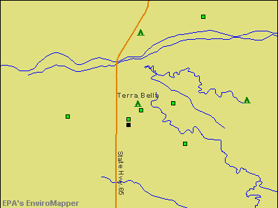 Terra Bella, California environmental map by EPA