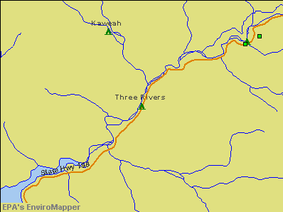 Three Rivers California Ca 93271 Profile Population Maps