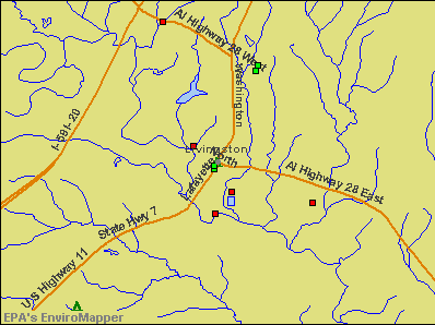 Livingston, Alabama environmental map by EPA