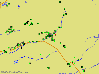 Vista, California environmental map by EPA
