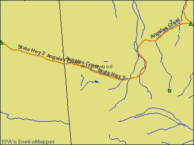 Wrightwood, California environmental map by EPA