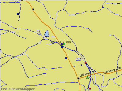 Buena Vista, Colorado environmental map by EPA