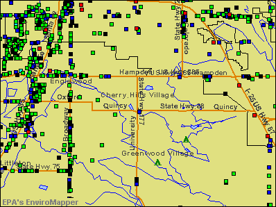 Cherry Hills Village, Colorado environmental map by EPA