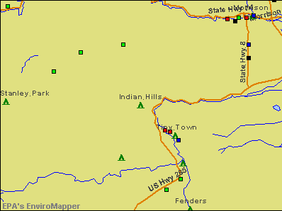 Indian Hills, Colorado environmental map by EPA