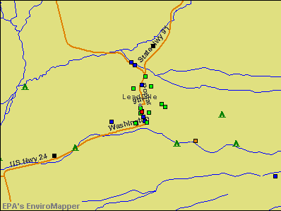 Leadville, Colorado environmental map by EPA