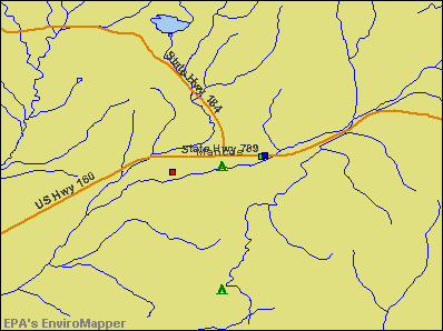 Mancos, Colorado environmental map by EPA