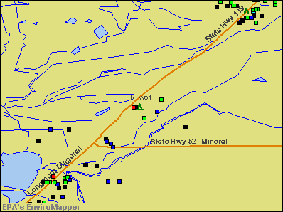 Niwot, Colorado environmental map by EPA