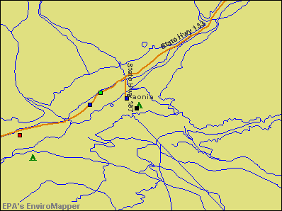 Paonia, Colorado environmental map by EPA