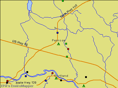 Penrose, Colorado environmental map by EPA