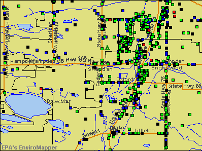 Sheridan, Colorado environmental map by EPA