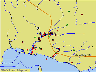 Bayou La Batre, Alabama environmental map by EPA