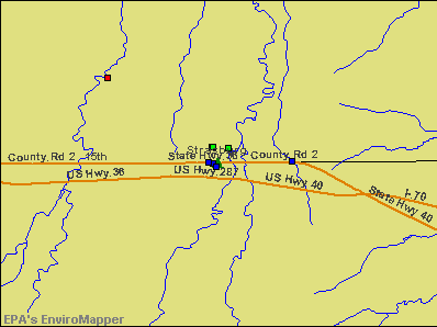 Strasburg, Colorado environmental map by EPA