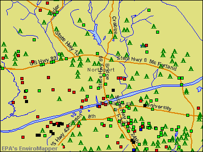 Northport, Alabama environmental map by EPA