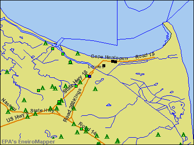 Lewes, Delaware environmental map by EPA