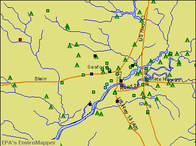 Seaford, Delaware environmental map by EPA