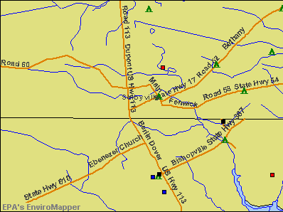 Selbyville, Delaware environmental map by EPA