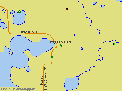 Babson Park, Florida environmental map by EPA